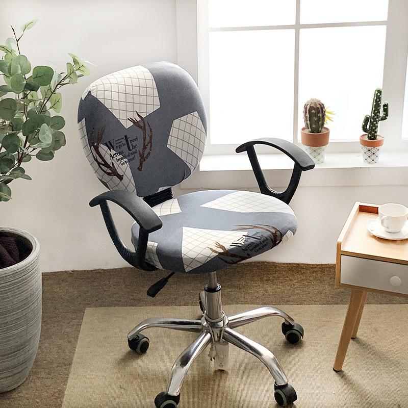 Чехол для офисного кресла, утолщенный жаккардовый, растягивающийся чехол для компьютерного офисного кресла, защитный чехол для выдвижного офисного игрового кресла, чехол для офисного стола