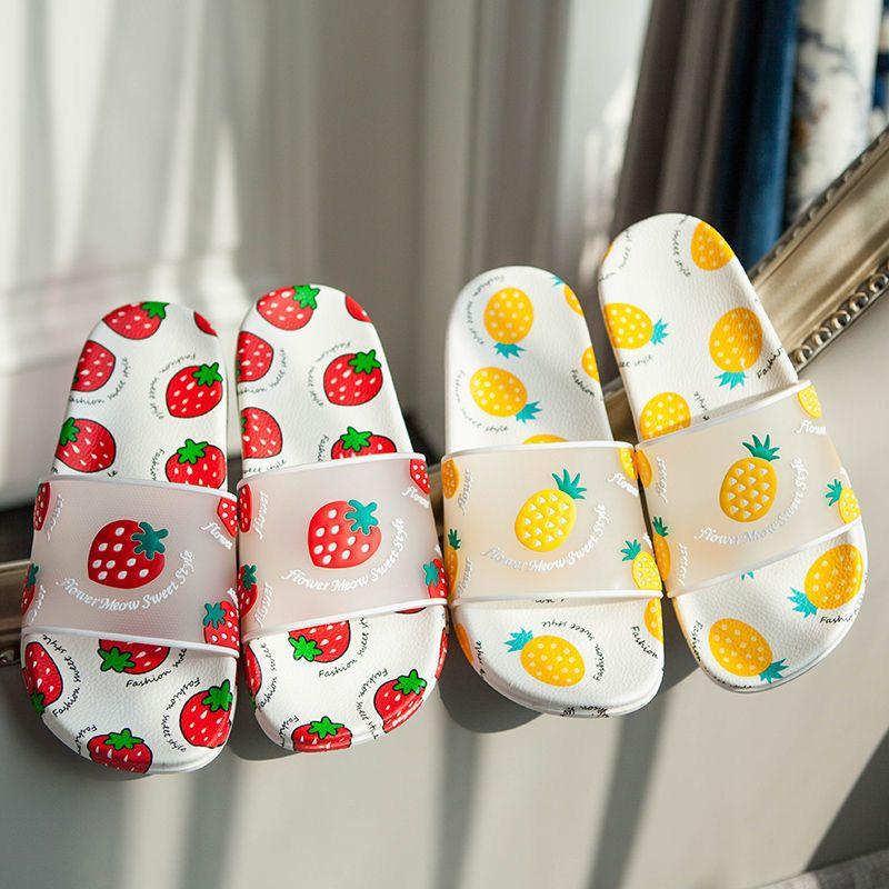 Summer 2024 Cute Slides Multi Color Shoes House Bathroom Bedroom Women's Slippers and Ladies Sandals Transparent Clear Kawaii F