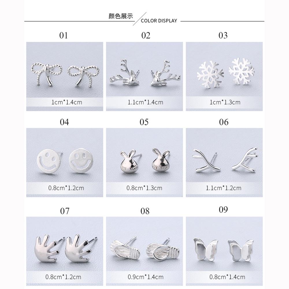 Серьги-иглы из стерлингового серебра 925 пробы, простые модные геометрические серьги-гвоздики, серьги-гвоздики для женщин, подарки 1-18