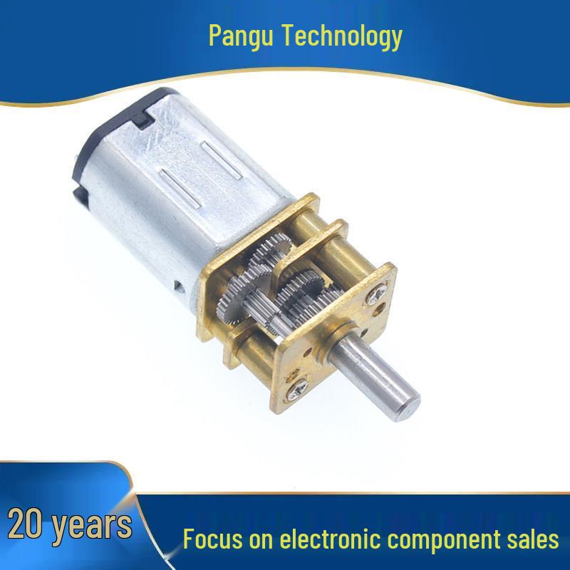 GA12-N20 Miniature DC Gear Reduction Motor, 3-12V, Low-Speed Geared Motor for Smart Cars.