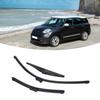 Wiper Blade Set Front Rear Windscreen Wiper Blade Rubber ABS Easy To Install Replacement for Fiat 500 500C 500L 2009-2023