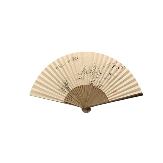 Kyoto Folding Fan, Choju-giga (Brown), Made in Japan, Kyoto, Men's, Japanese Accessories, Craftsmans