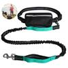 Reflective Hands Free Dog Leash with Zipper Pouch, Durable Bungee and Dual Padded Handles for Large and Medium Dogs