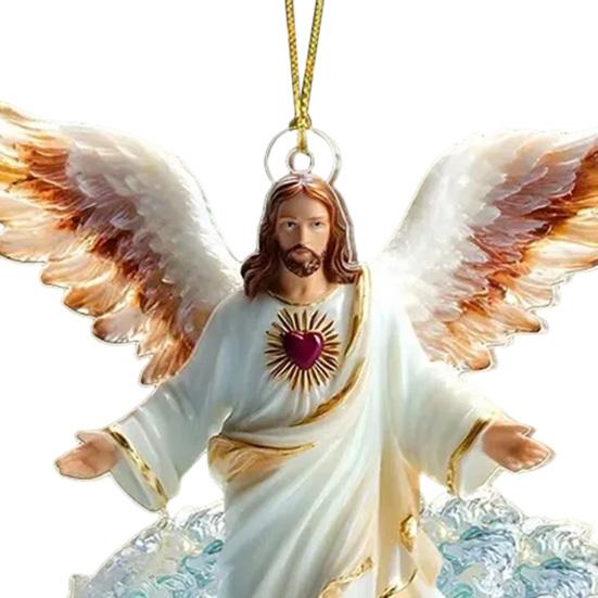 Ангел Рождественские украшения для елки Религиозные Подвесные украшения Святое Семейство Акриловый кулон Иисус Ангел для праздничного домашнего декора