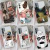 Прозрачный чехол для телефона Oppo A17 A15 A15S A16 A16S A35 A58 A17K с симпатичным рисунком сзади и рисунком девушки, мягкий силиконовый защитный чехол TPU от пыли для Oppo Shell