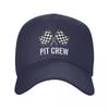 Custom Race Car Pit Crew Checkered Flag Baseball Cap Outdoor Unisex Women's Adjustable Racing Sport Dad Hat Spring Snapback Caps