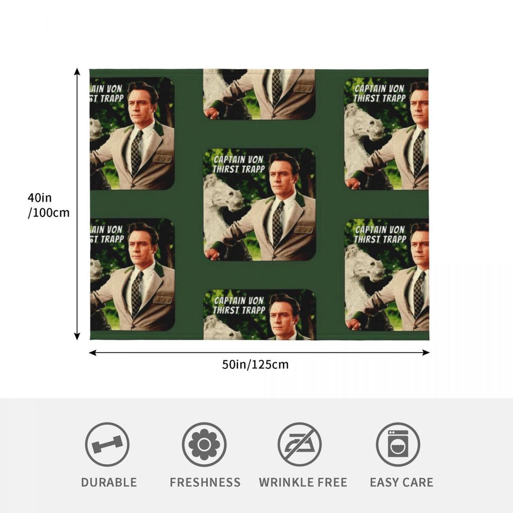 Captain von Thirst Trapp Throw Blanket Warm Comfortable Blanket Gift for Parents Friends