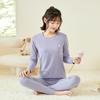 Youth Thermal Underwear Set: Antibacterial Pure Cotton Autumn Top & Bottom for Girls