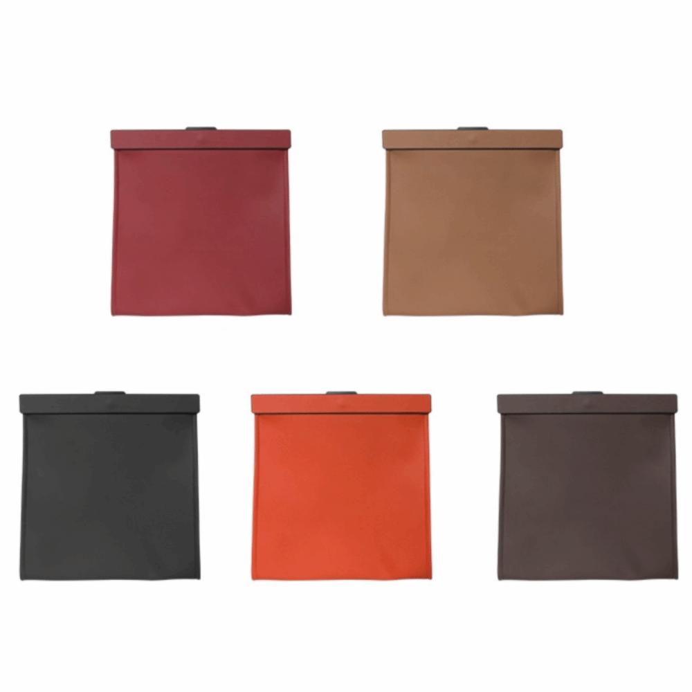 Waterproof Magnetic Adsorption Storage Bag Leather Seat Hanging Trash Can  Car Interior Supplies