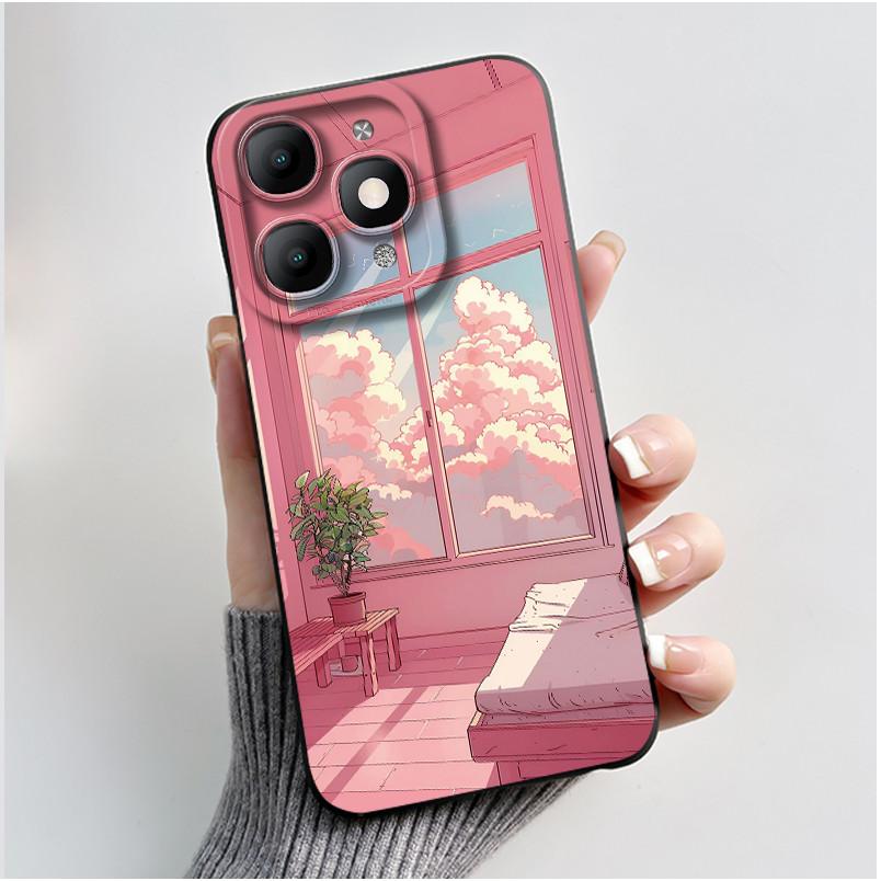 Чехол для Itel A90 Чехол A6610L Задняя крышка Роскошный Милый Крутой Для Мальчиков Девочек Мягкий Черный Матовый Силиконовый Корпус Для ItelA90 4G Бампер