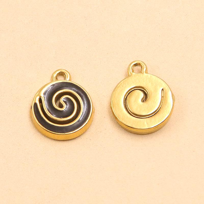 Two Styles: Stainless Steel Enamel Mosquito Coil Pendant for DIY Earrings & Necklaces
