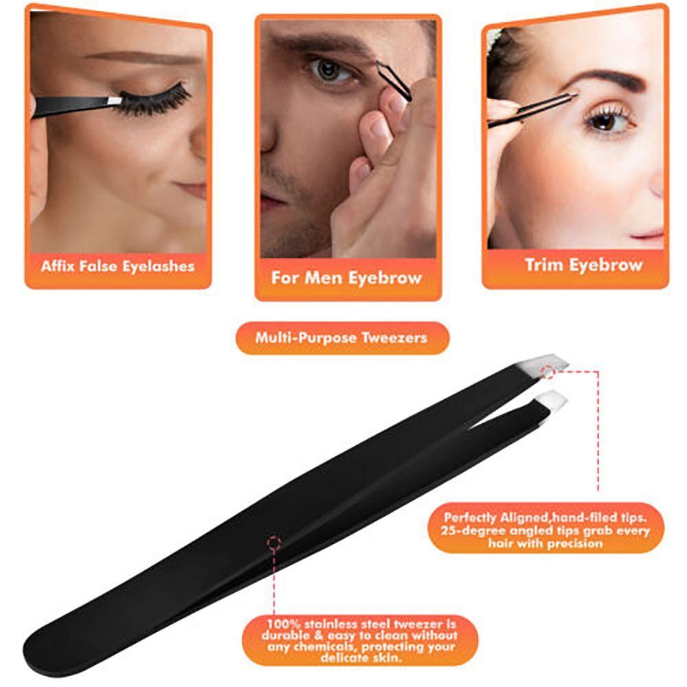 4 Piece Eyebrow Hair Pluckers Stick False Eyelashes Eyebrow Trimming Clip Beauty Tools Tweezers Set