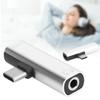 2Pcs 2 in 1 TypeC to 3.5mm Assist Audio Cable Wire Charger Headset Distributor Adapter