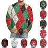 Men's Christmas Printed Imitation Cotton Long-sleeved Shirt