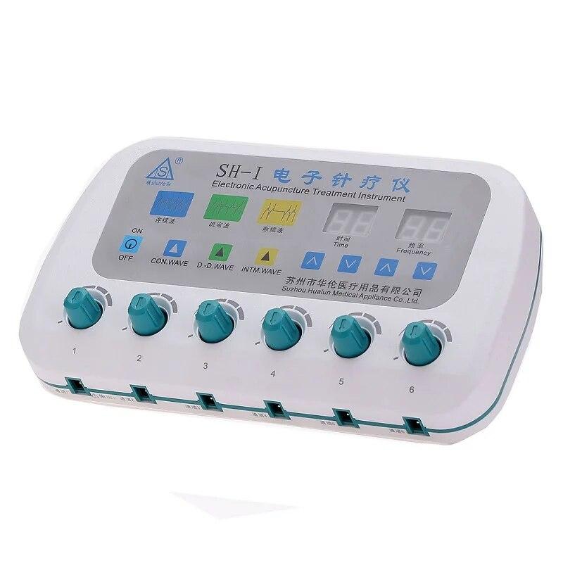 Electric Acupuncture Nerve And Muscle Stimulator Machine 3 Waveforms 6 Output Acupuncture Stimulation Machine
