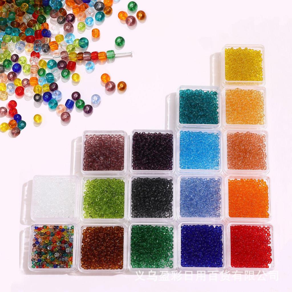 Multicolor Transparent Glass Beads 2/3/4mm for DIY Jewelry Making - Bracelet & Necklace Craft Supplies