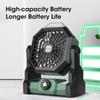 2025 New Outdoor Camping Fan 7800mA High-Capacity Portable Fan Rechargeable Desk Camping Fan with LED Light and Hook Outdoor Fan
