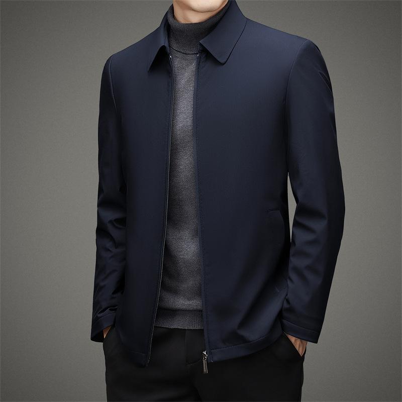 Осенне-зимняя мужская деловая куртка с косой подкладкой, хлопковое пальто, мужская куртка с лацканами, простая свободная хлопковая одежда