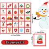 Christmas Bingo Game for Family Xmas Bingo Game Cards New Year Winter Holiday Party Kids,Adult Card Games Indoor Home Activities
