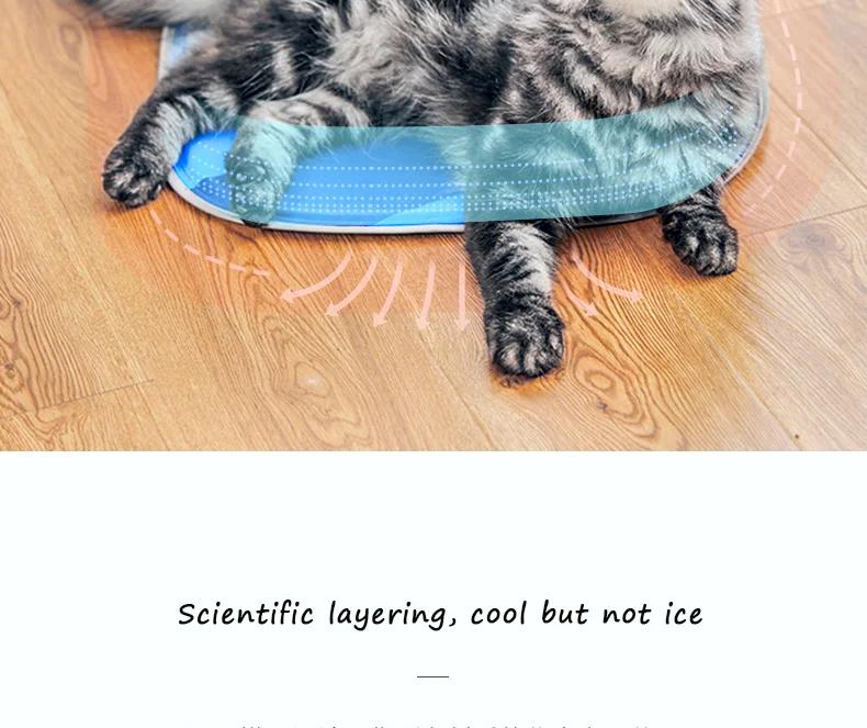 PETKIT Cooling Cushion Pet Summer Mat Dog Beds Mats Blue Pet Ice Gel Pad Cool Cold Silk Cooler Puppy Cat Bed
