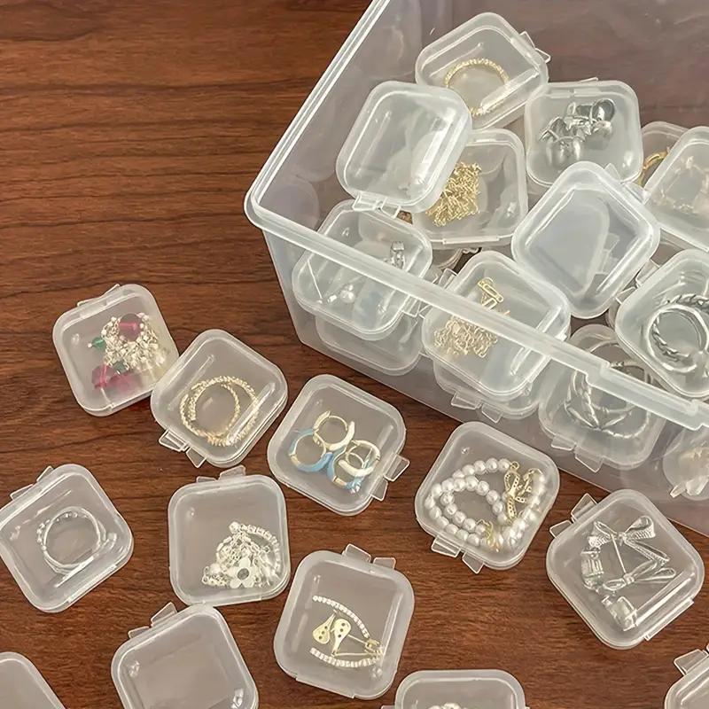 10/20/30/50PCS Premium Jewelry Storage Box Set Elegantly Organize Earrings Perfect for Bedroom & Craft Room Organization Clear Mini Cases with Lids