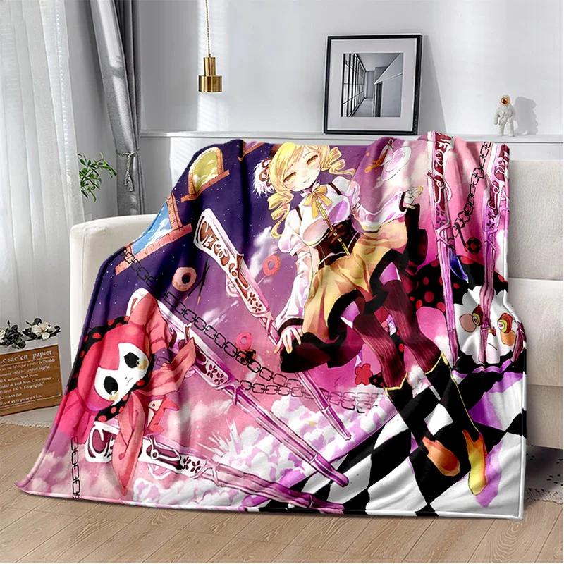 Одеяло с рисунком Puella Magi Madoka Magica, мягкое одеяло для дома, спальни, кровати, дивана, пикника, путешествия, офиса, детское одеяло