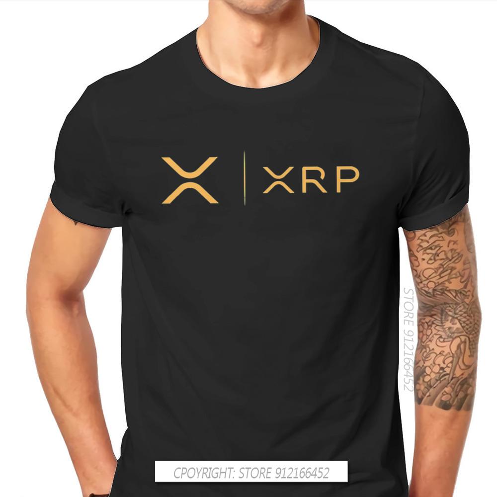Криптовалюта Крипто Майнер XRP RIPPLE НОВОЕ ЗОЛОТО РЯДОМ Футболка Харадзюку Панк Мужские Футболки Топы Чистый Хлопок Круглый Вырез Футболка...