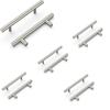 8 Stainless Steel Cabinet Handles, Drawer Pulls, Cabinet Handles, Cupboard Pulls, Door Handles, Furniture Handles with Screws (Silver, 64mm)