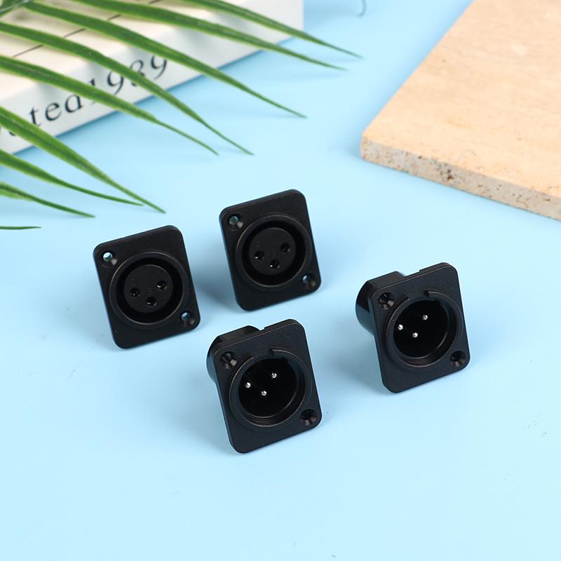 1 шт. Xlr 3-контактный штекерный разъем для панели аудио микрофона