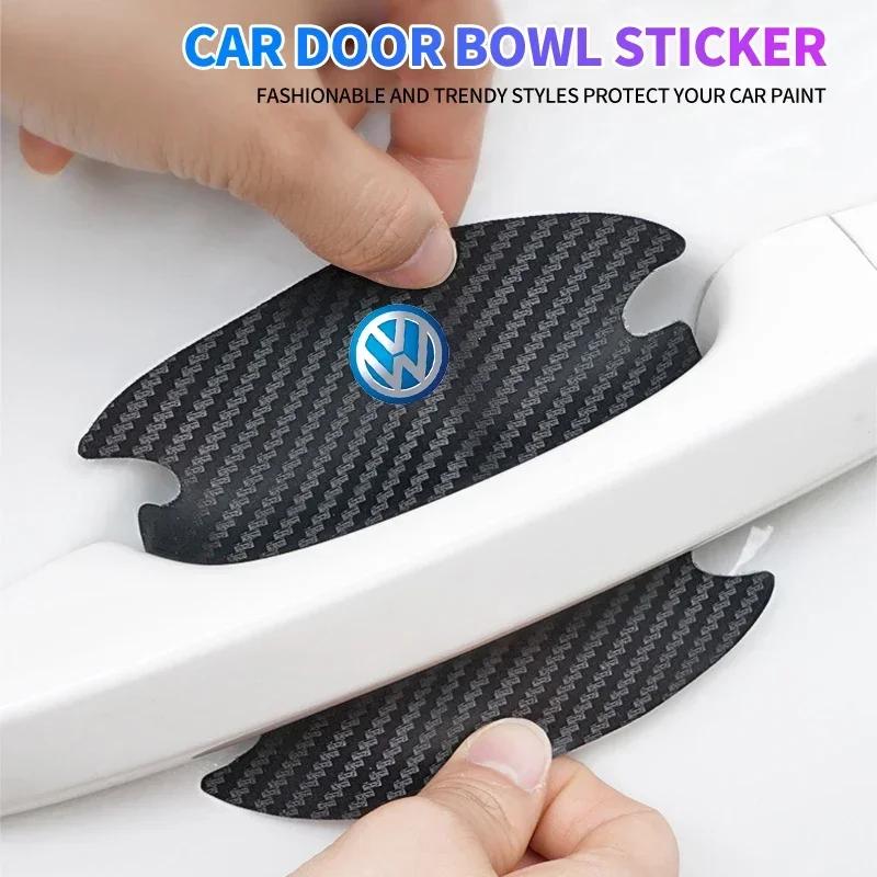 B6 2025 Hot For Volkswagen Car Door Bowl Handle Protector Film Stickers Accessories For Volkswagen GTI R-Line R Polo Golf T5 Pas