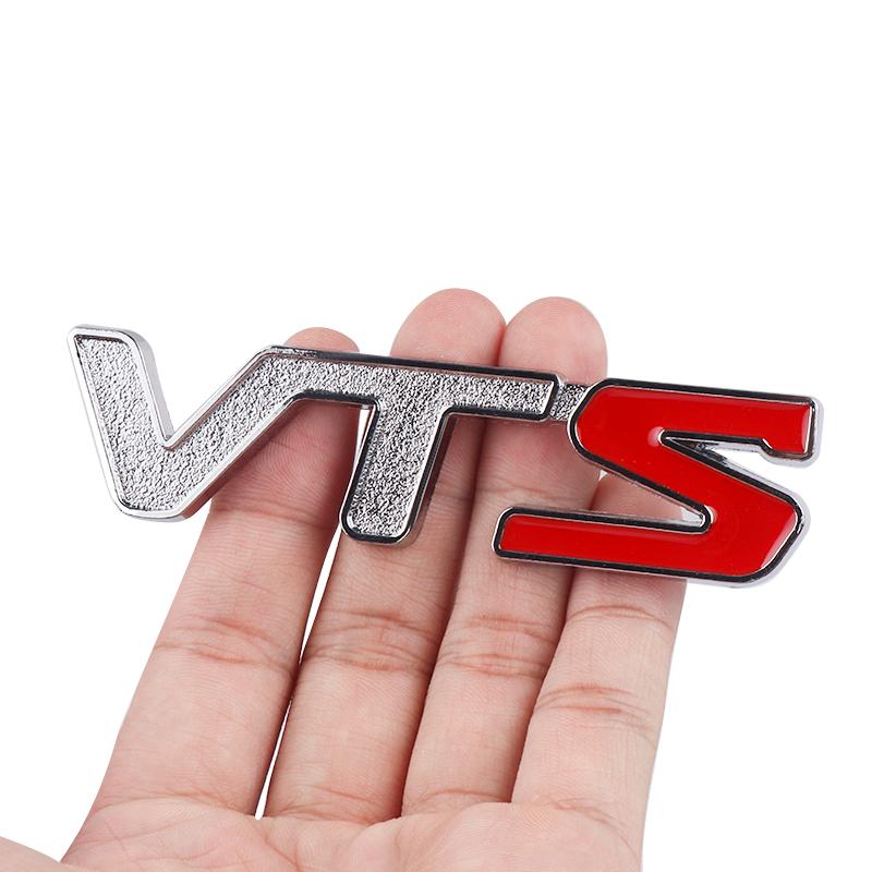 1PC Car VTS Emblem Badge 3D Metal Sticker Letters Rear Trunk Emblem Badge Stickers For Citroen C3 Aircross C4 Picasso Cactus C1