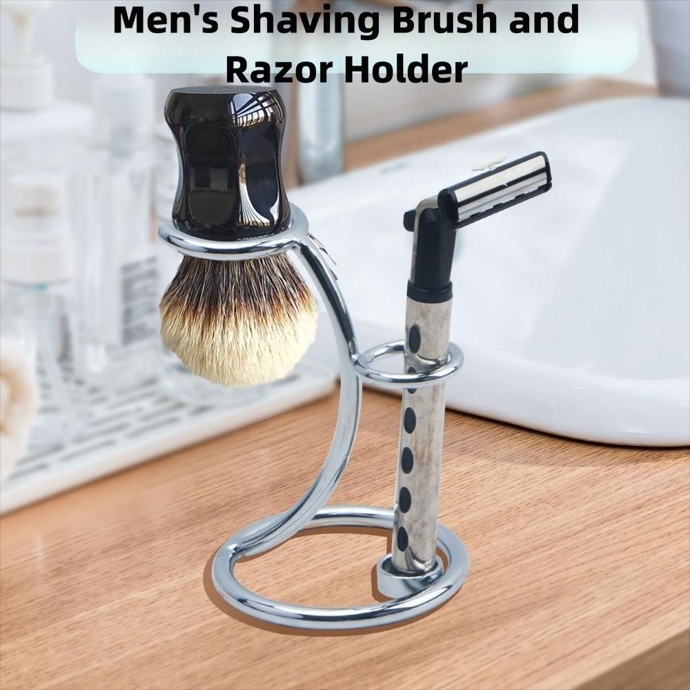 Подставка для металлической бритвы с усами Держатель Подставка для бритвы Мужская подставка для кисти для бороды Идеальный подарок для отца