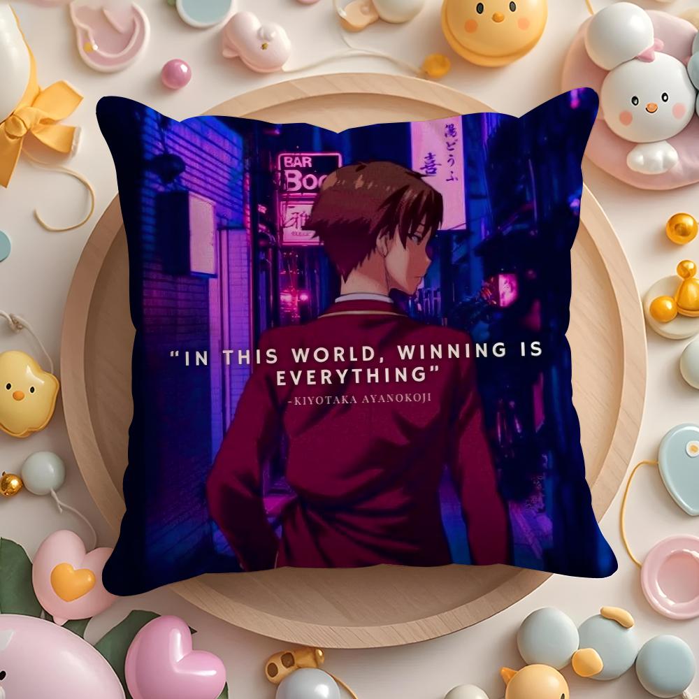 Подушка с принтом из аниме «Классная комната героев» для дома и автомобиля, многоцелевая наволочка - двусторонняя, мягкая и прочная для повседневного использования