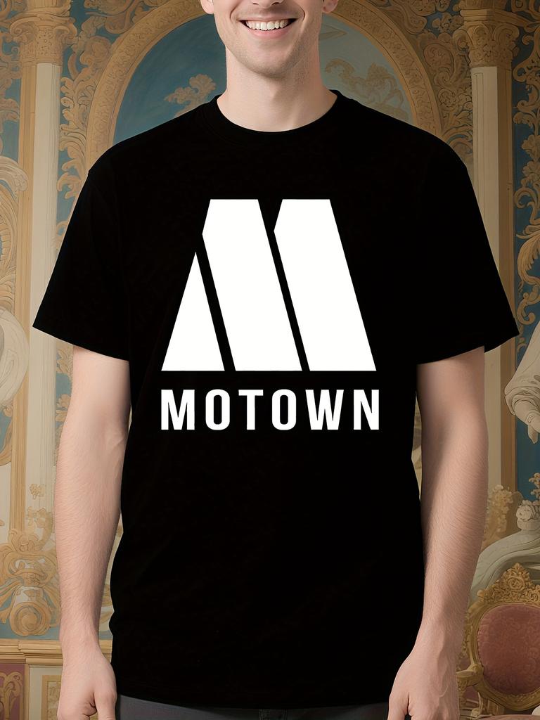 Винтажная музыкальная футболка - Футболка Motown Records с жирным логотипом M...