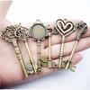 Vintage Key Pendant, Mixed, 12 Pieces/pack, DIY Antique Bronze Key Accessory, Notebook Pendant
