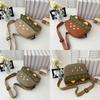 Hamburger Embroidered Cute Girl Crossbody Bag With Zipper For Daily Casual Use