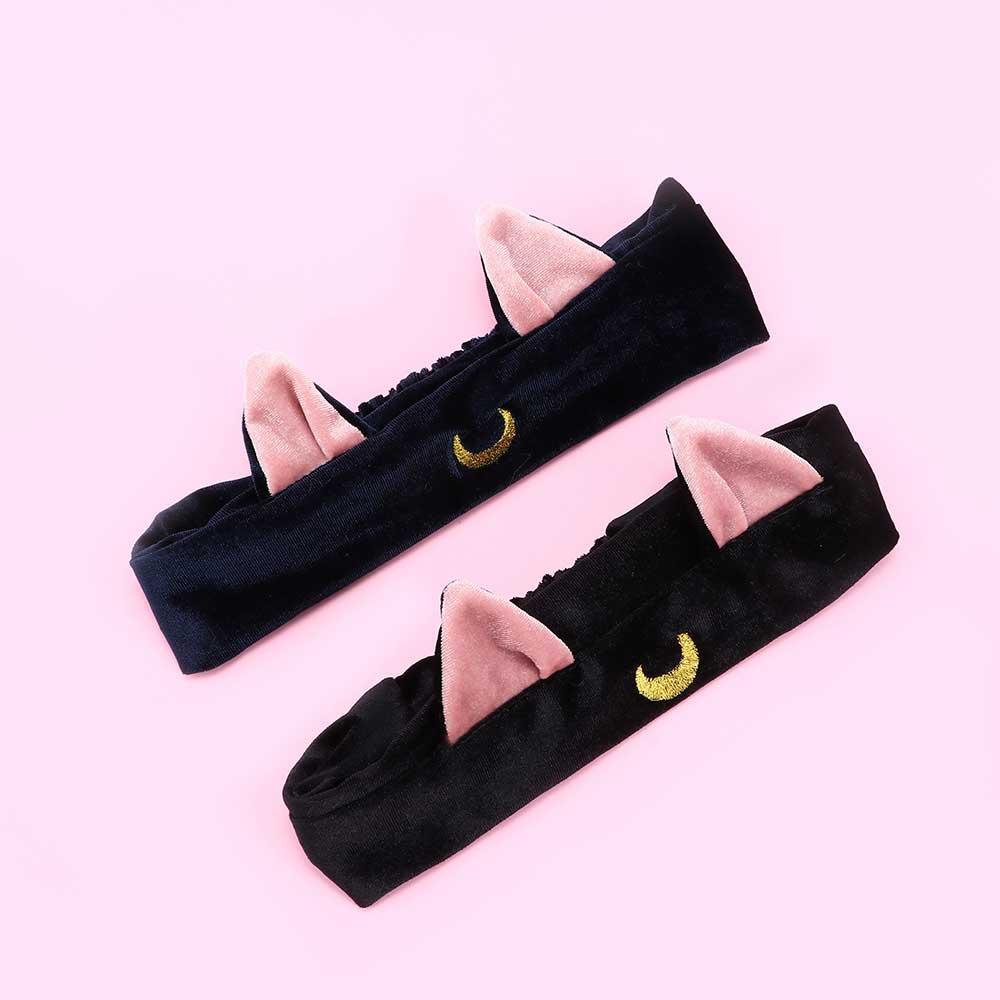 Facial Elastic Girls Makeup Face Hairdo Headwrap Cat Ear Headband Washing Hairband
