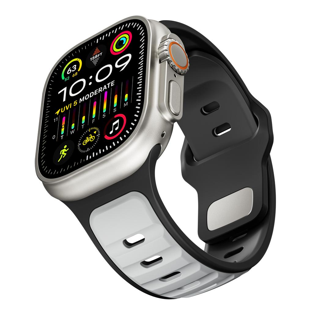 sport silicone Bands For Apple watch Ultra2 3 strap 49mm 46mm 45mm 44mm 42mm Bracelet correa IWatch Series 11 10 9 8 7 6 5 SE 3