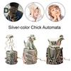 Wind-up Silver-color Chick Automata Windup Dog Jellyfish Toy Desktop Decoration Kids Adults Easter Egg Hunt Basket Stuffer Gift