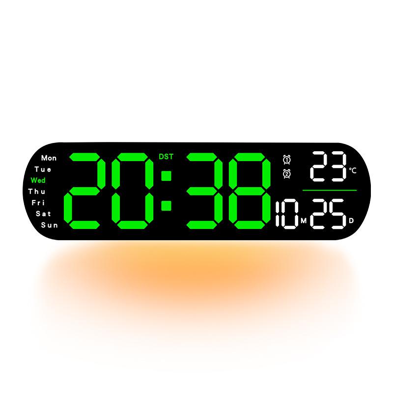 Creative New Product Wall Clock Multi-function Clock Living Room Watch Large Screen LED Digital Alarm Clock 5502