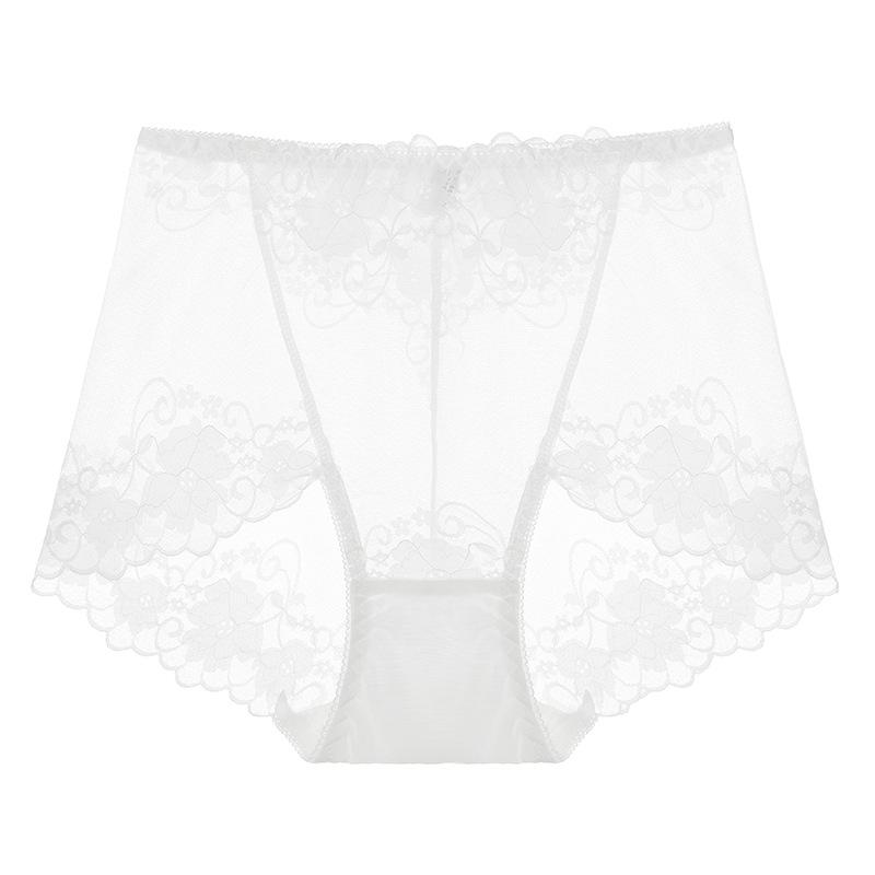 Women's Plus Size Lace Seamless High-Waist Briefs - Breathable & Comfortable