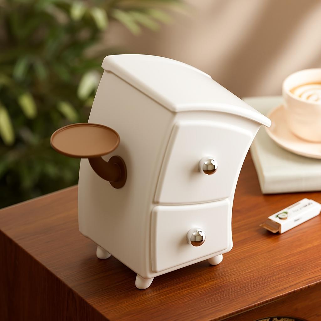 1pc Unique Shape Jewelry Storage Box Cosmetic Puff Organizer Drawer Compact Tray for Beauty Tools And Accessories