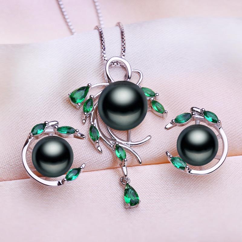 seniko Модные листья и листья, ожерелье, серьги, комплекты украшений из пресноводного жемчуга для женщин, ожерелье из пресноводного жемчуга, жемчужные серьги