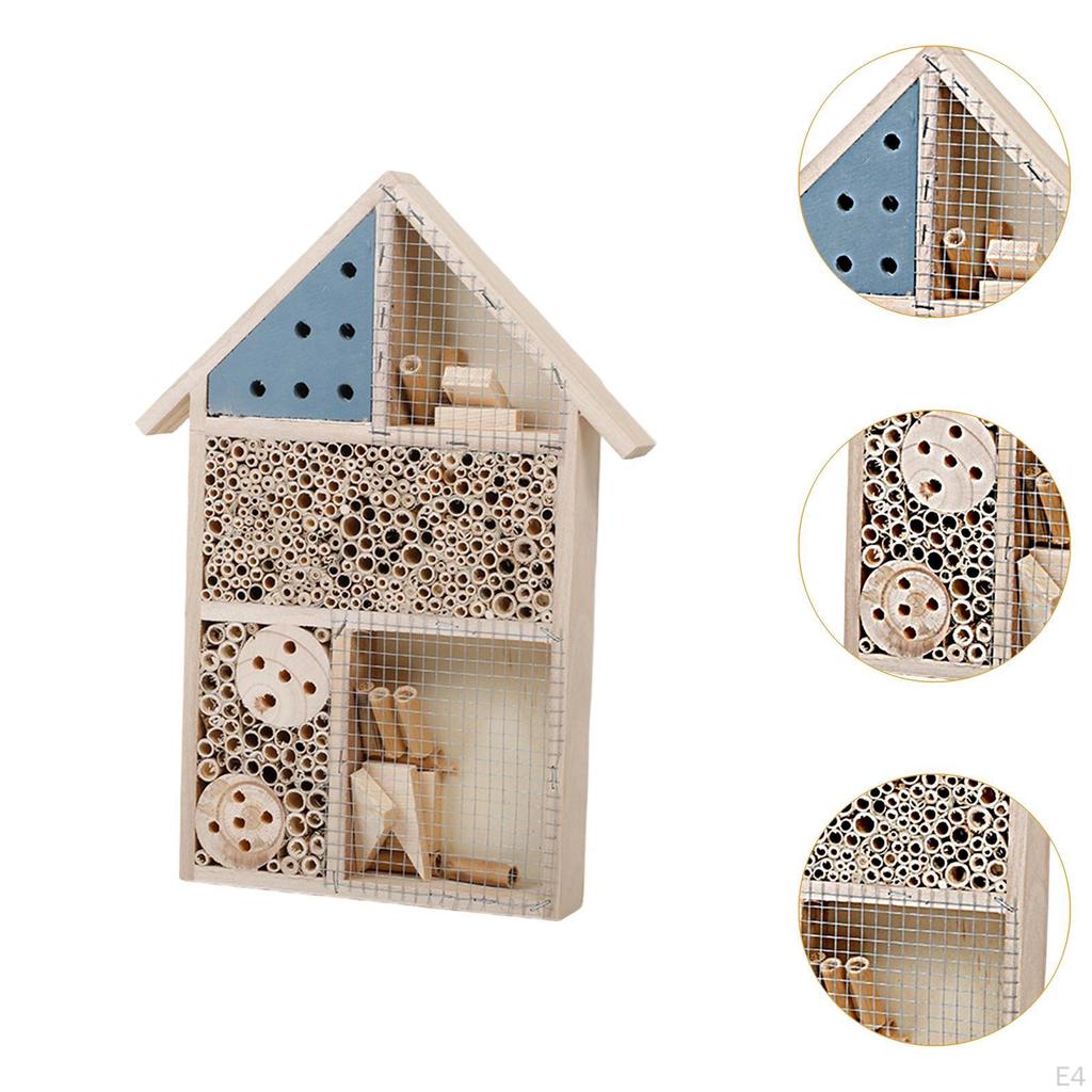Bee House Nesting Box Butterfly for Yard Fence Outdoor Backyard