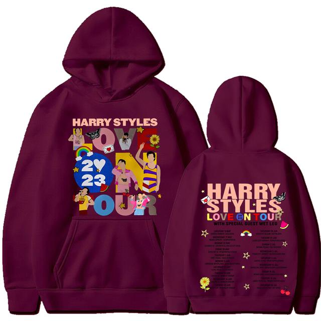 Новая толстовка с капюшоном для концерта «Love on Tour» в стиле Харадзюку, большие толстовки в стиле хип-хоп, одежда унисекс, одежда Y2k, толстовки с капюшоном и длинными рукавами, уличная одежда