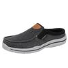 Men's platform half-tray casual espadrilles, spring and autumn men's one-pedal