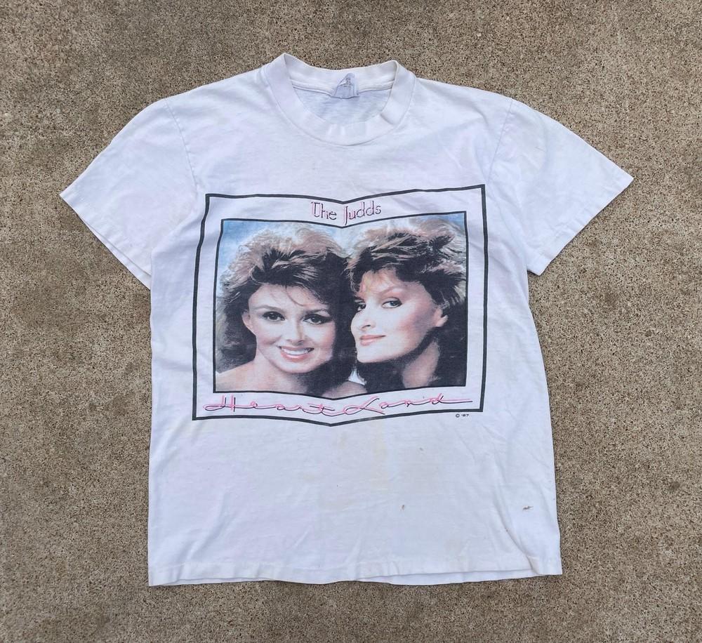 Перепечатка 1987 года Футболка The Judds Heartland Tour 80-е Концерт Кантри-музыка NH27788 Унисекс Футболка