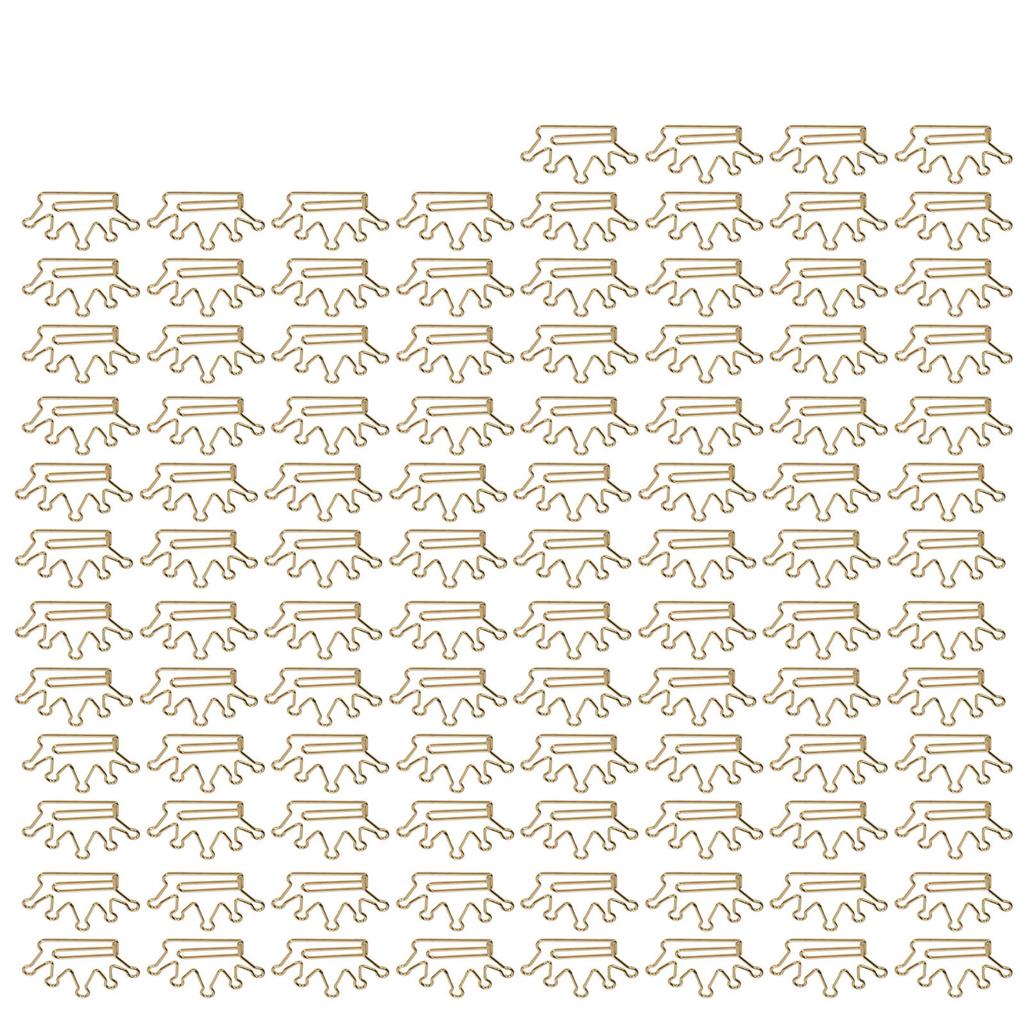 100Pcs Cute Planner Clips Innovative Design Anti Rust Electroplating Process Gold Paper Clips for