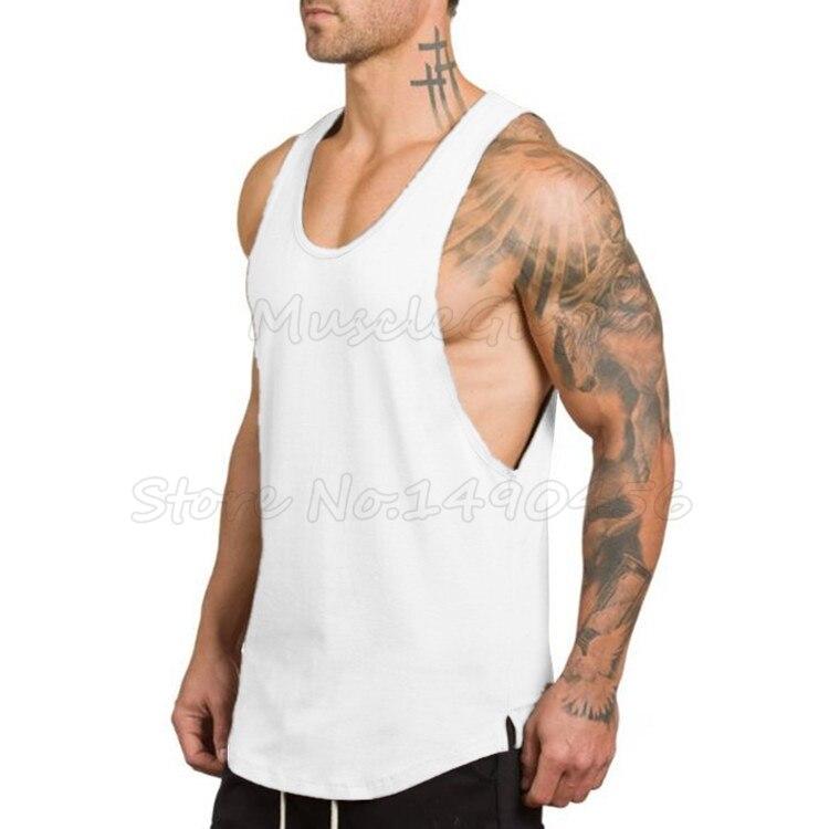 Muscleguys Brand Clothing Solid Tank Tops Men Blank Undershirt Musculation Vest Bodybuilding and Fitness Stringer Gyms Tanktop