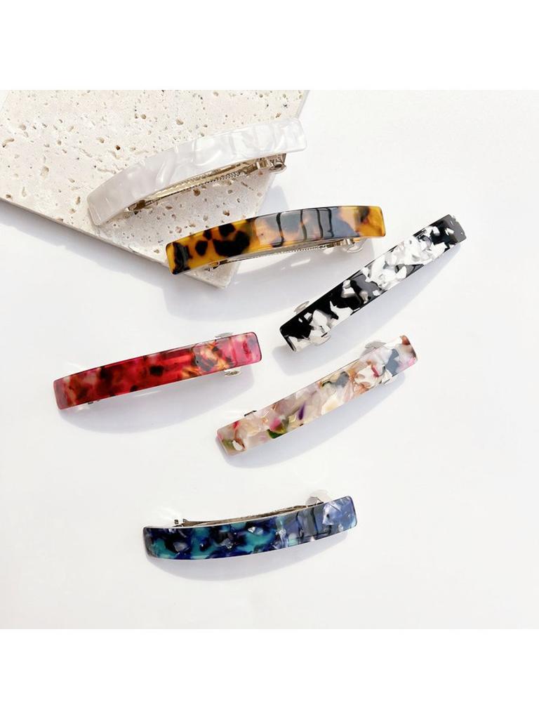 Hair Clip Barrette for Women and Girls Durable Resin Material Flat Design Suitable for Holding Ponytail or Section of Hair Securely